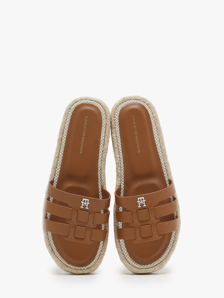 Mules En Cuir Tommy hilfiger Marron accessoires 7745GQS vue secondaire 2