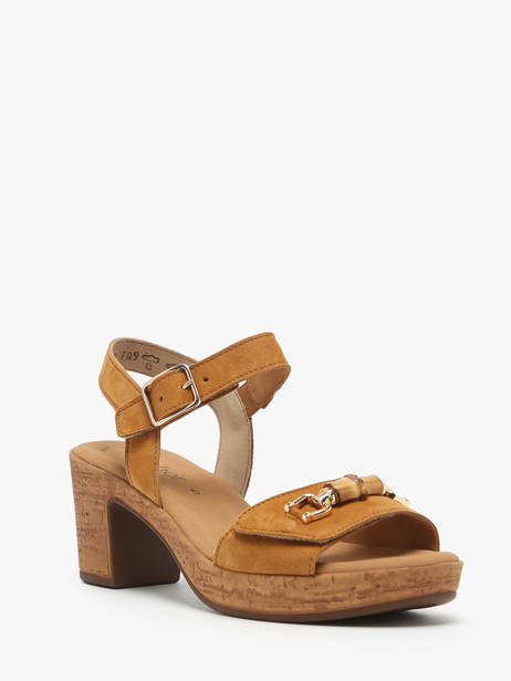Sandales à Talon En Cuir Gabor Marron accessoires 14 vue secondaire 1