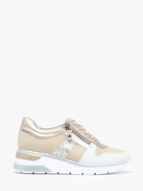 Wedge Sneakers In Leather Mephisto White accessoires P5144719