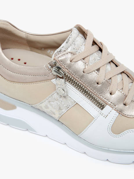 Wedge Sneakers In Leather Mephisto White accessoires P5144719 other view 1