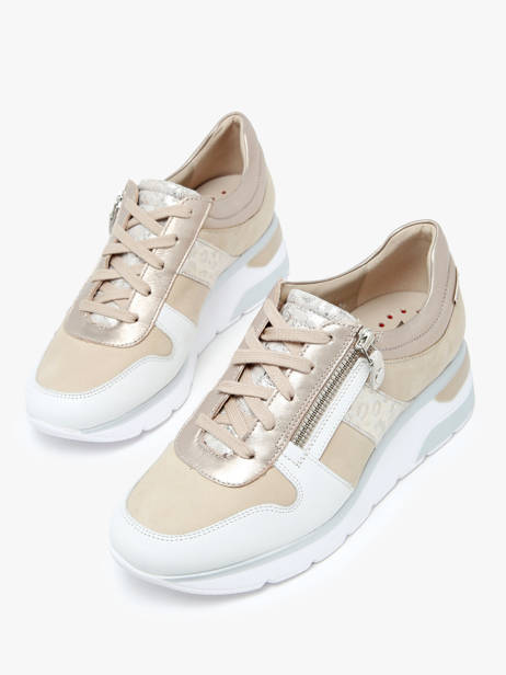 Wedge Sneakers In Leather Mephisto White accessoires P5144719 other view 2