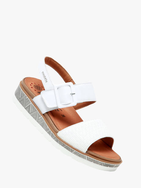 Sandals In Leather Mephisto White accessoires P5144821 other view 1