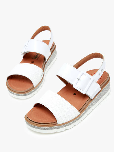 Sandals In Leather Mephisto White accessoires P5144821 other view 3