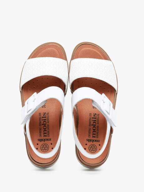 Sandals In Leather Mephisto White accessoires P5144821 other view 4