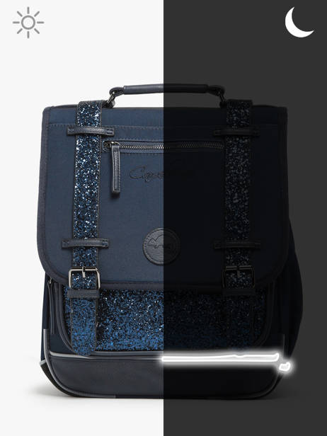 2-compartment Vintage Fantasy Backpack Cameleon Blue vintage fantasy SD39 other view 7