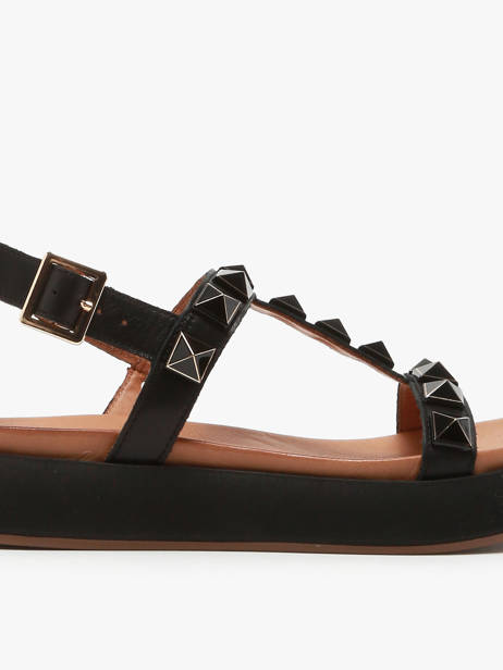 Sandals In Leather Inuovo Black accessoires A96017 other view 1