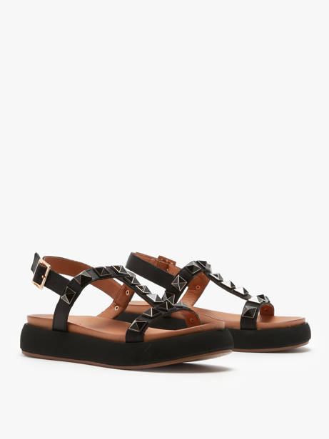 Sandals In Leather Inuovo Black accessoires A96017 other view 2