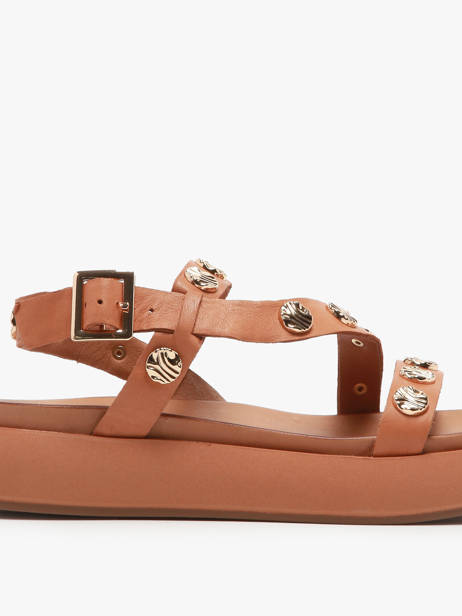 Sandals In Leather Inuovo Brown accessoires A96019 other view 1
