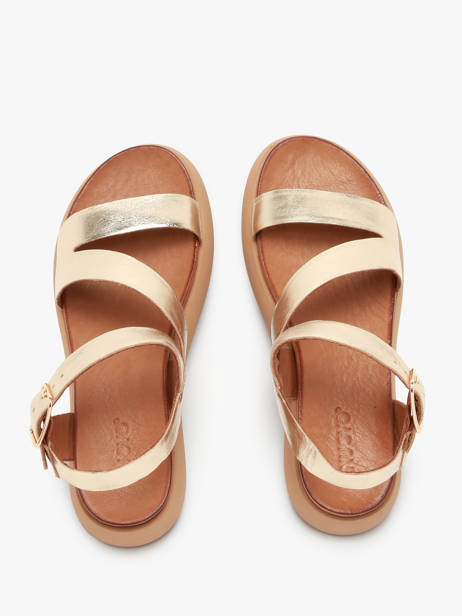 Sandals In Leather Inuovo Gold accessoires A96001 other view 3