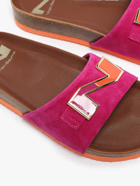 Slippers In Leather Nathan baume Pink accessoires 241N70 other view 1
