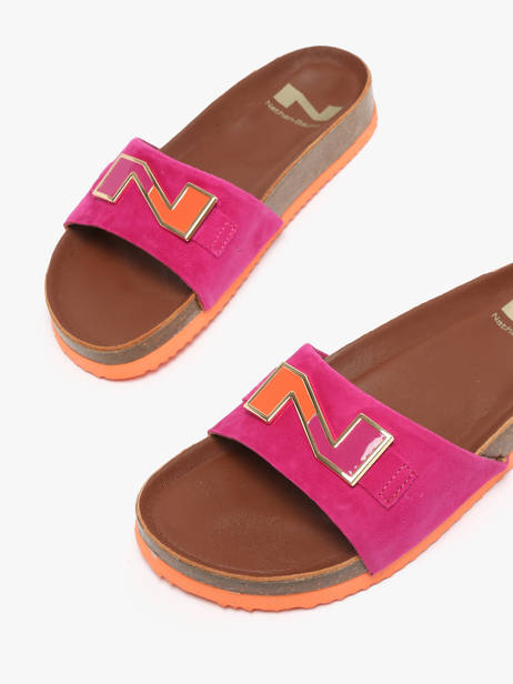 Slippers In Leather Nathan baume Pink accessoires 241N70 other view 3