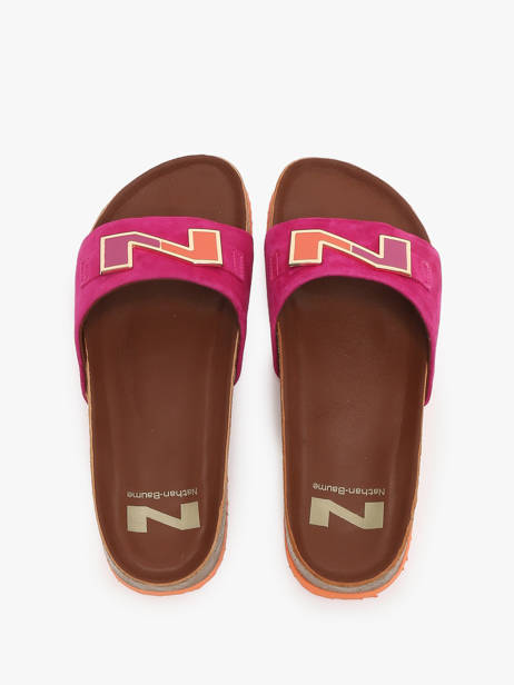 Slippers In Leather Nathan baume Pink accessoires 241N70 other view 4
