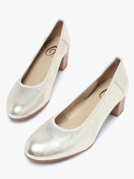 Pumps In Leather Rock and rose Gold accessoires 510TP other view 1