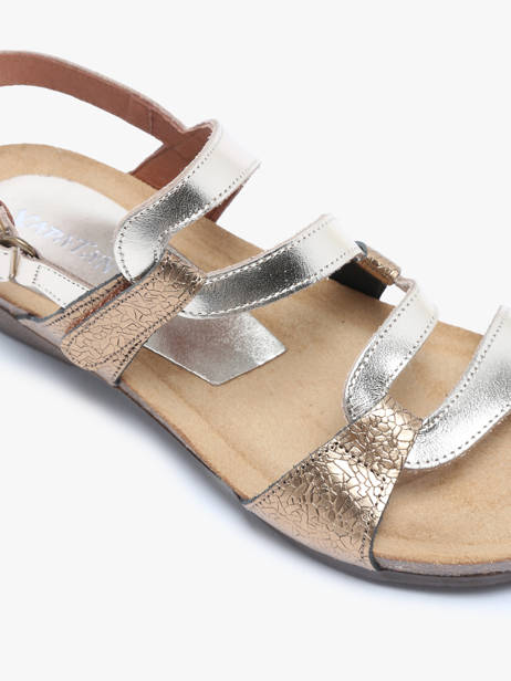 Sandals In Leather Xapatan Silver accessoires 2164 other view 1