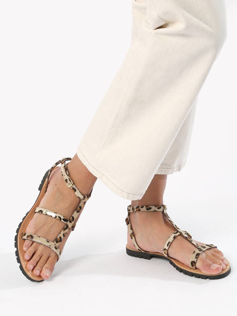 Sandals In Leather Les tropeziennes Gold accessoires HEXOM other view 2