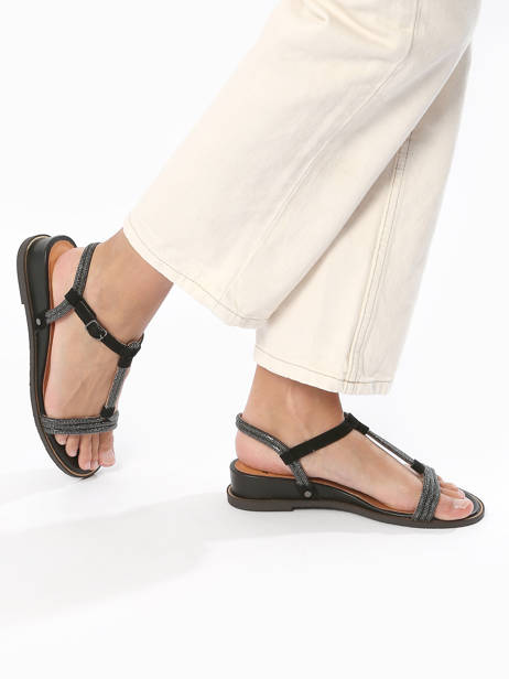 Sandals Olgi In Leather Mam'zelle Black accessoires CSG2Q24 other view 2
