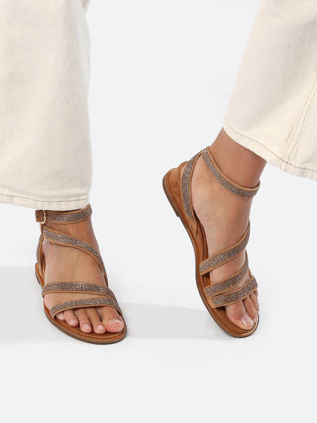 Sandals In Leather Mam'zelle Brown accessoires CSG2Q25 other view 2