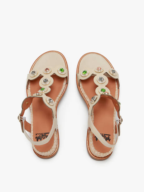 Sandals In Leather Mam'zelle Beige accessoires CSG2Q27 other view 4