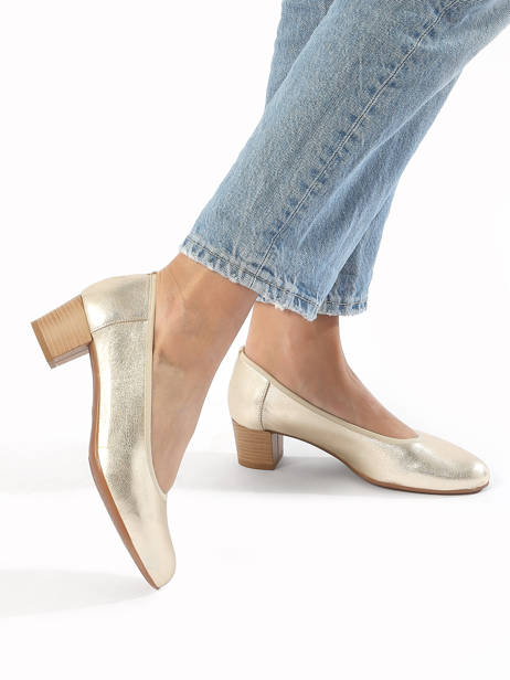 Pumps In Leather Rock and rose Gold accessoires 510TP other view 2