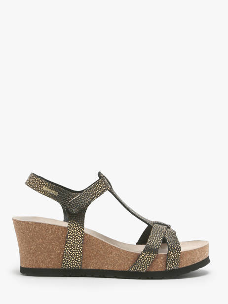 Wedge Sandals In Leather Mephisto Gold accessoires P5141928