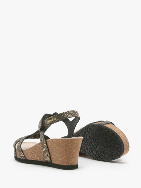 Wedge Sandals In Leather Mephisto Gold accessoires P5141928 other view 4