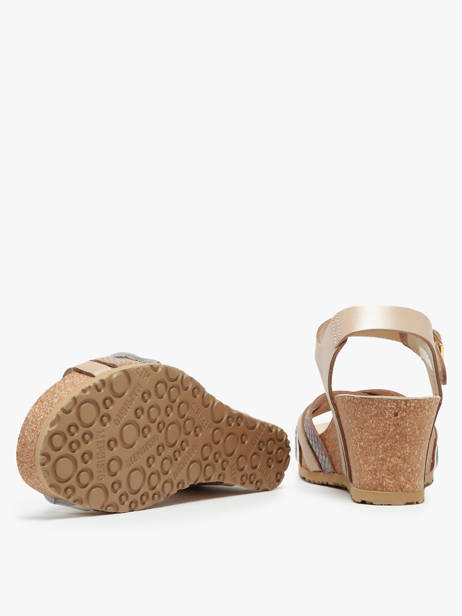 Wedge Sandals In Leather Mephisto Beige accessoires P5144297 other view 3