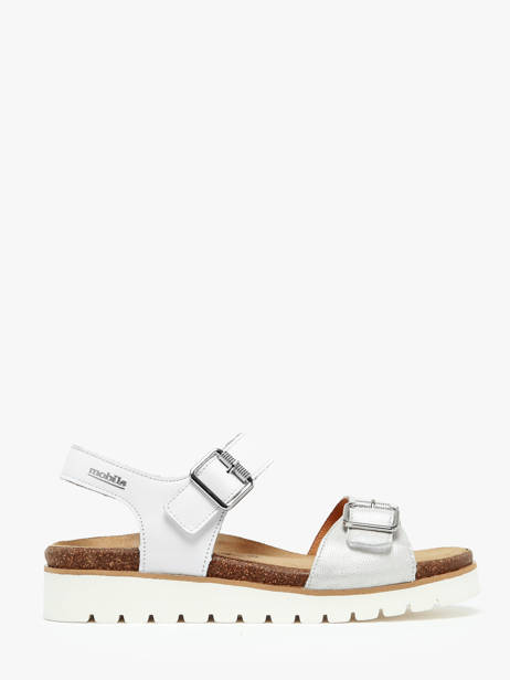 Sandals In Leather Mephisto White accessoires P5144812