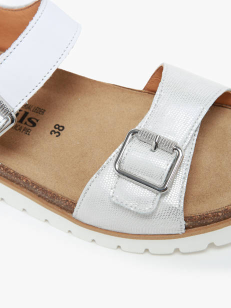 Sandals In Leather Mephisto White accessoires P5144812 other view 1