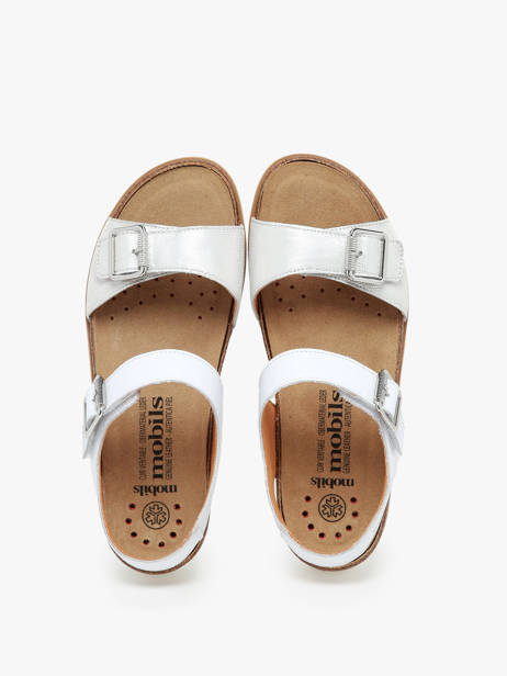 Sandals In Leather Mephisto White accessoires P5144812 other view 3