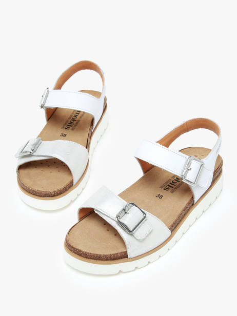 Sandals In Leather Mephisto White accessoires P5144812 other view 4