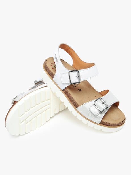 Sandals In Leather Mephisto White accessoires P5144812 other view 5