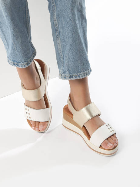 Sandales Velcro En Cuir Mephisto Blanc accessoires P5145367 vue secondaire 2