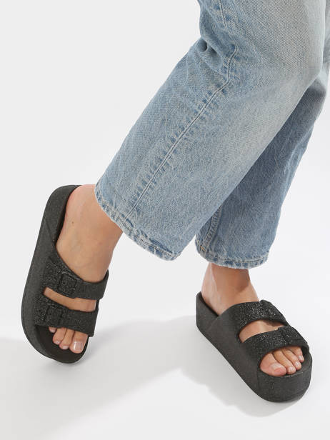 Flip Flops Caipirinha Glitter Cacatoes Black accessoires CAIPIRIN other view 2