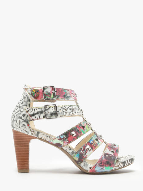 Heeled Sandals In Leather Laura vita Gray accessoires ALBA6324