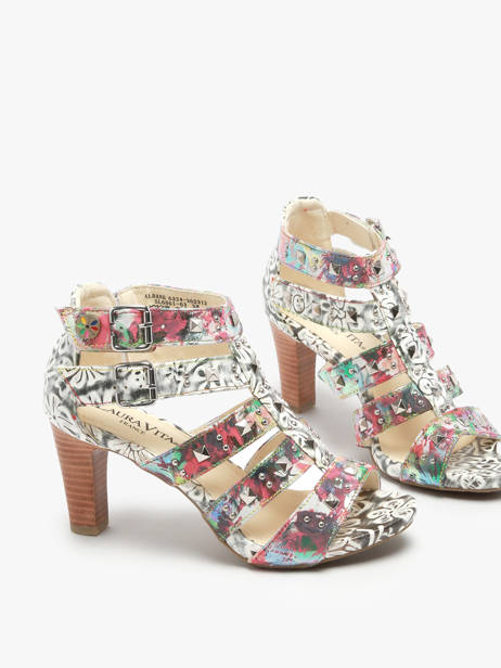 Heeled Sandals In Leather Laura vita Gray accessoires ALBA6324 other view 1