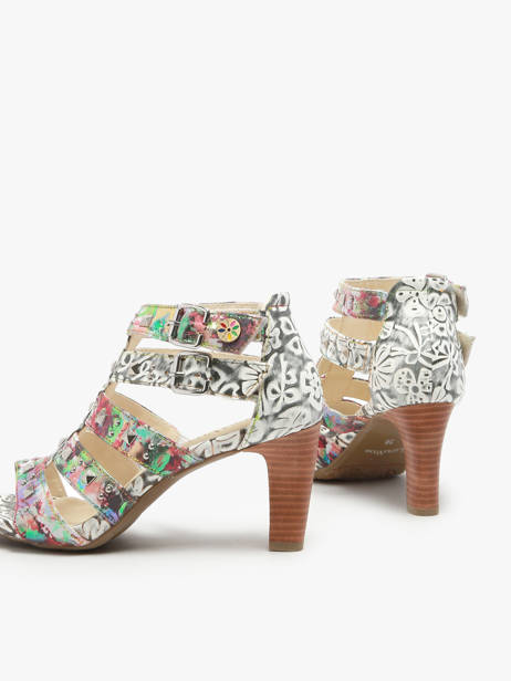 Heeled Sandals In Leather Laura vita Gray accessoires ALBA6324 other view 3