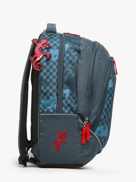 2-compartment Backpack Cameleon Blue actual SD45 other view 2