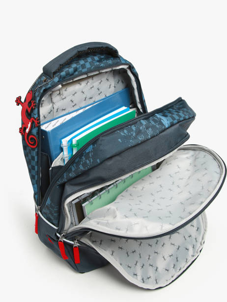 2-compartment Backpack Cameleon Blue actual SD45 other view 3