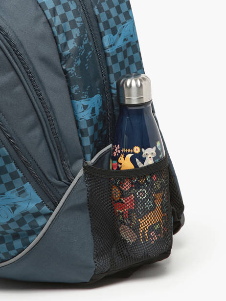 2-compartment Backpack Cameleon Blue actual SD45 other view 5