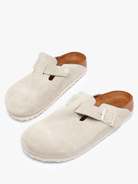 Mules Boston En Cuir Birkenstock Beige accessoires 1024740 vue secondaire 1