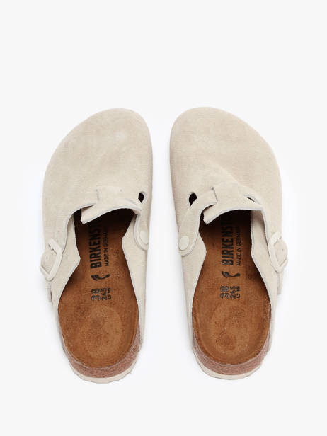 Mules Boston En Cuir Birkenstock Beige accessoires 1024740 vue secondaire 3