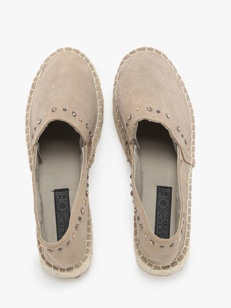 Espadrilles En Cuir Colors of california Beige accessoires HCESPA10 vue secondaire 3