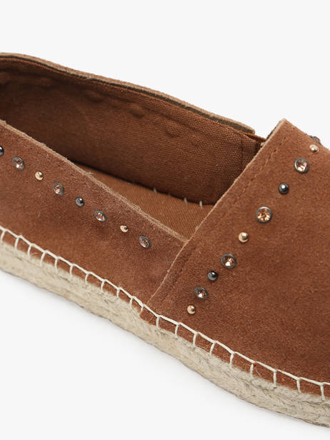Espadrilles In Leather Colors of california Brown accessoires HCESPA10 other view 1