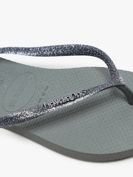 Tongs Slim Glitter Ii Havaianas Gris accessoires 4146975F vue secondaire 1