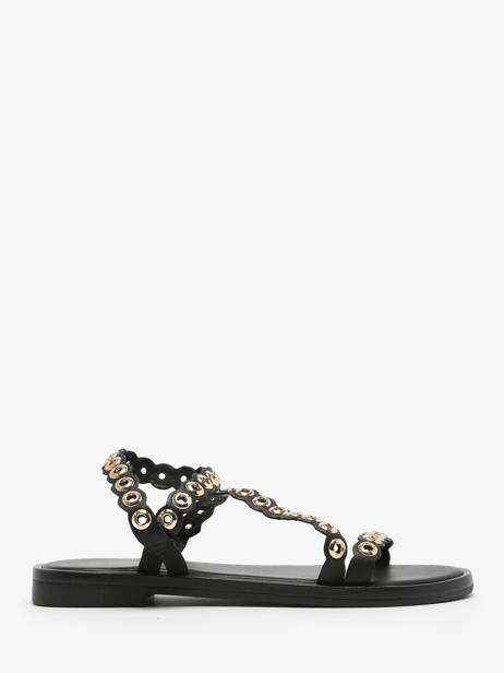 Sandals In Leather Les tropeziennes Black accessoires OBALINA