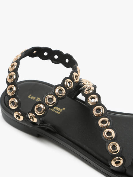 Sandals In Leather Les tropeziennes Black accessoires OBALINA other view 1