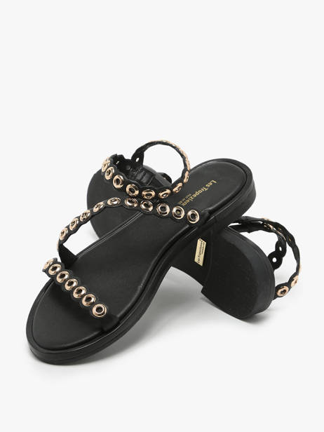 Sandals In Leather Les tropeziennes Black accessoires OBALINA other view 3