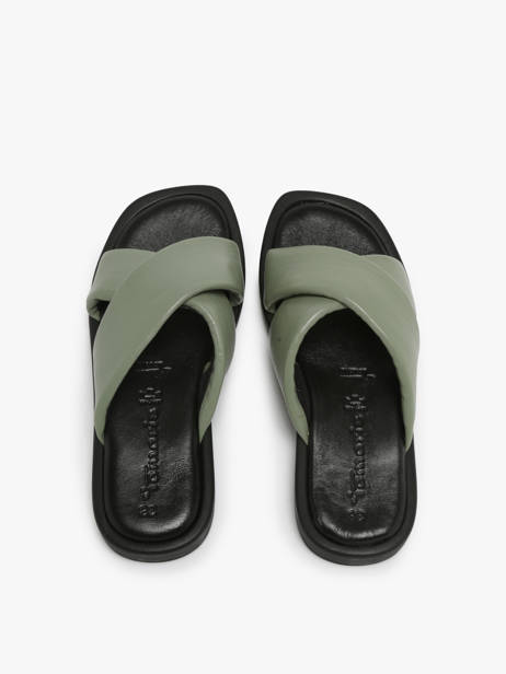 Mules En Cuir Tamaris Vert accessoires 42 vue secondaire 2
