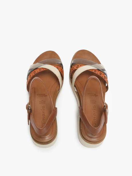 Sandals In Leather Tamaris Brown accessoires 42 other view 3