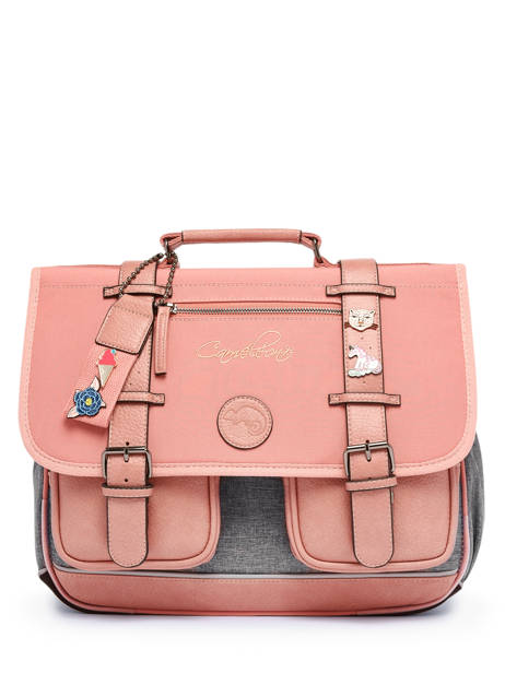 2-compartment  Satchel Cameleon Pink vintage pin's CA38 other view 7